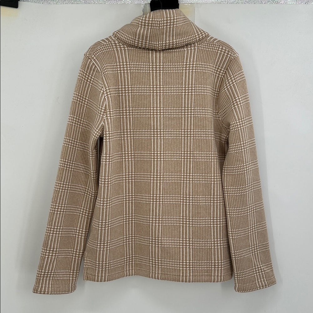 J.Crew Long-sleeve funnelneck pullover NWT Size Medium in Camel Ivory - Picture 5 of 9